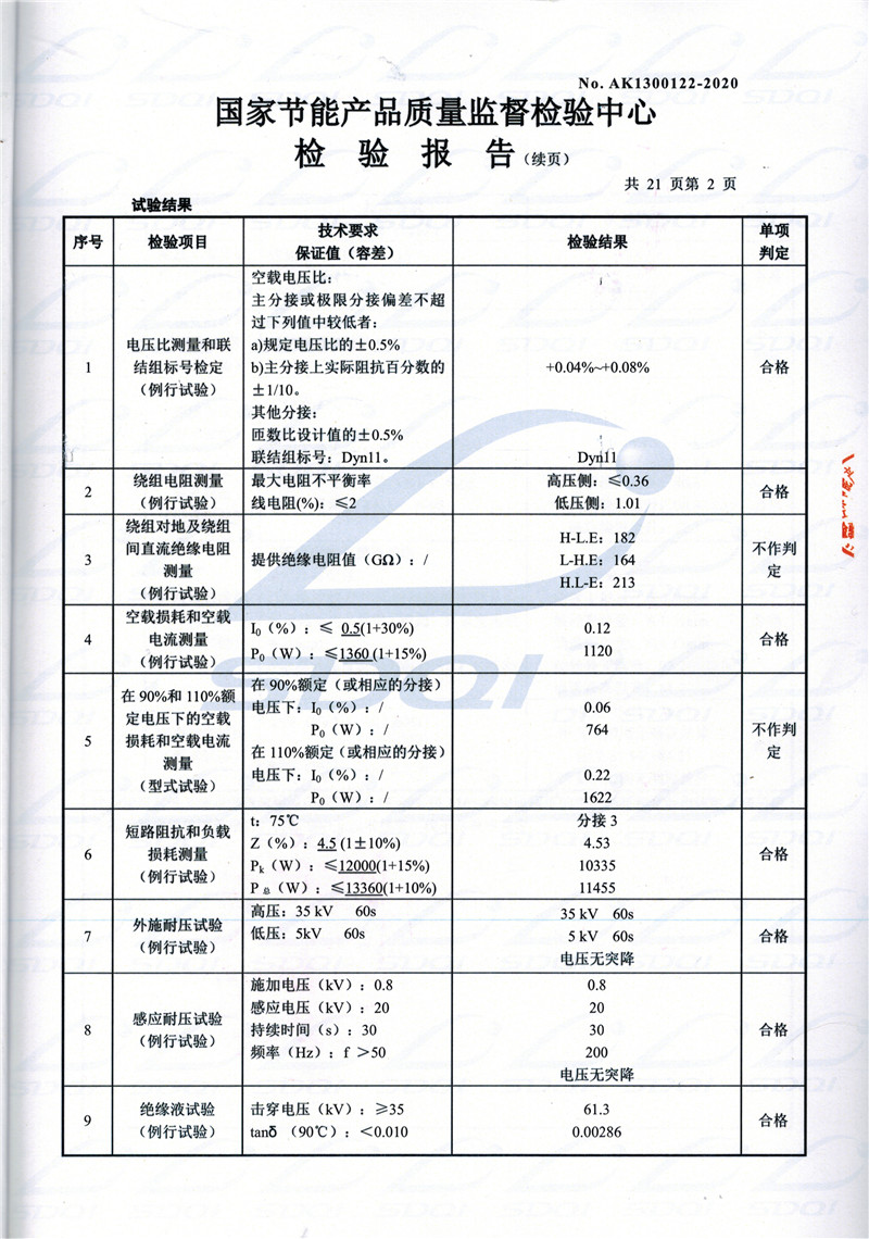 高低压试验报告-S11-1250八公山八公山八公山油浸式变压器-2.jpg